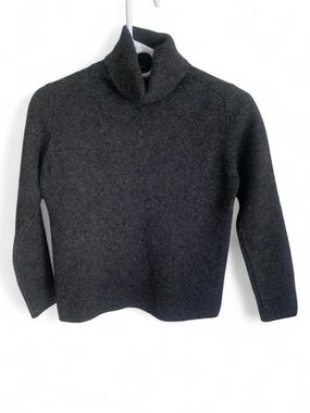 Sutton Studio gray cashmere turtleneck knit sweater Size S cozy soft preppy chic